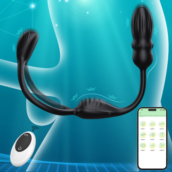 Anal Vibrator Prostate Massager,Vibrating Penis Ring Taint Stimulator - Image 2