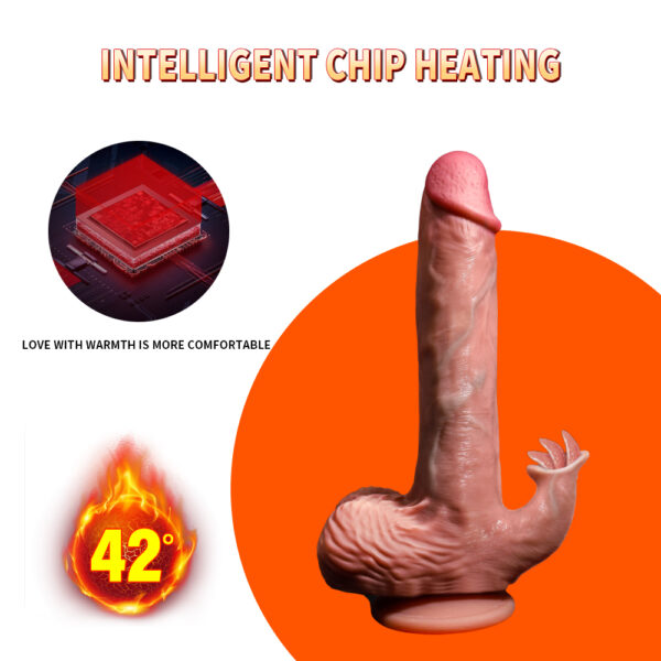 Realistic Thrusting Dildo Licking Vibrator - 8.7 inch Vibrating Dildos - Image 7