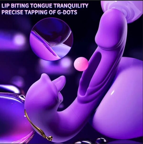Vibrator Dildo Licking Hitting 3in 1 Exclusive Massager - Image 2