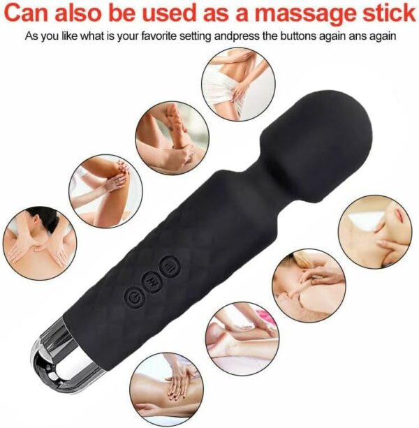 Multiple Use Full Body Powerful Vibrating Massager (Black) - Image 4