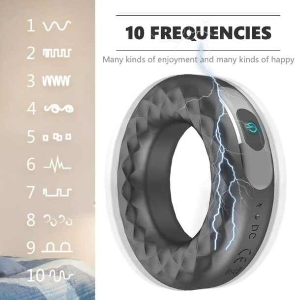 Stretchable Delay Ejaculation Silicone Cock Ring Vibrator - Image 2