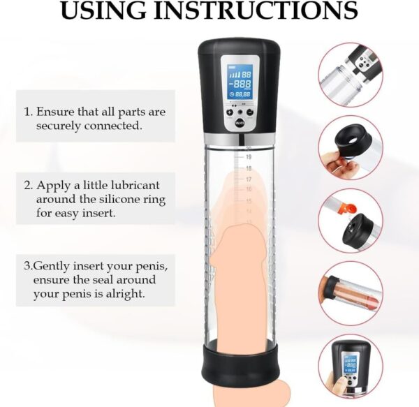 Electric Penis Pump,Enlarge Vacuum Pump with 4 Suction Intensities - Image 2