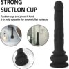 Dildo Anal Vibrator Adult Women Toys,Black Silicone with Suction Cup - Image 2