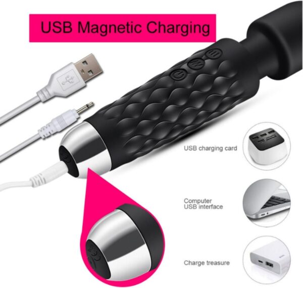 Multiple Use Full Body Powerful Vibrating Massager (Black) - Image 6