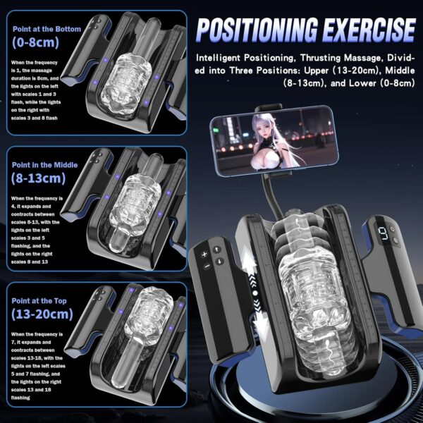 Automatic Male Masturbator,with 9 Thrusting Modes 3D Realistic Textured - Image 4