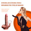 Realistic Thrusting Dildo Licking Vibrator - 8.7 inch Vibrating Dildos - Image 2