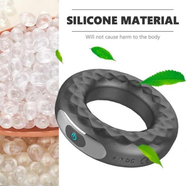 Stretchable Delay Ejaculation Silicone Cock Ring Vibrator - Image 4