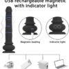 Dildo Anal Vibrator Adult Women Toys,Black Silicone with Suction Cup - Image 5