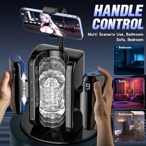 Automatic Male Masturbator,with 9 Thrusting Modes 3D Realistic Textured - Image 3