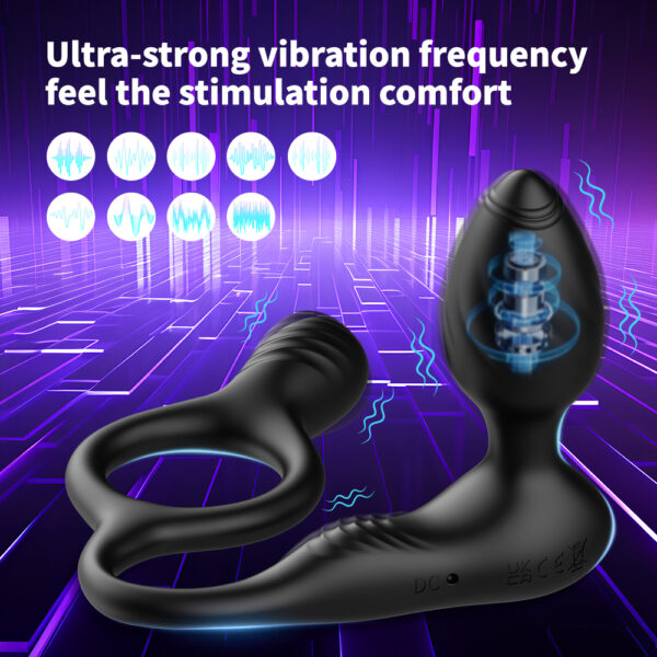 Anal Vibrator Prostate Massager,Vibrating Cock Ring - Image 3