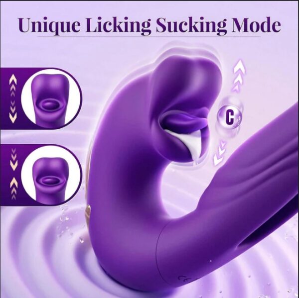 Vibrator Dildo Licking Hitting 3in 1 Exclusive Massager - Image 7