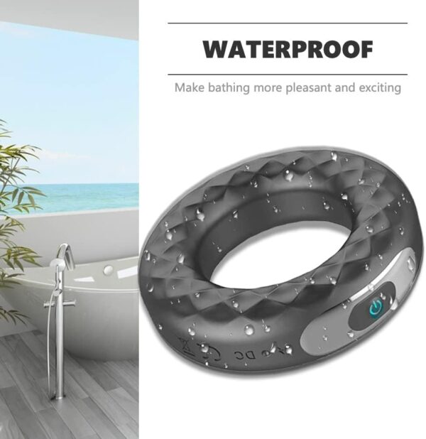 Stretchable Delay Ejaculation Silicone Cock Ring Vibrator - Image 5