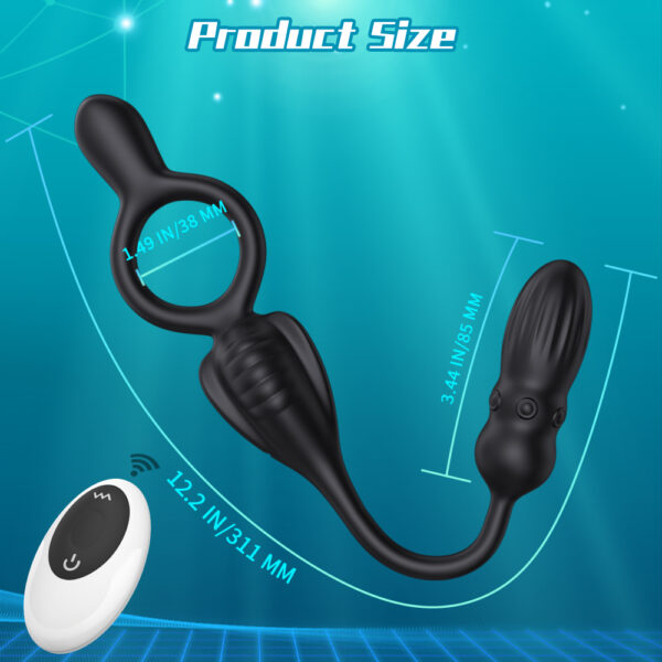 Anal Vibrator Prostate Massager,Vibrating Penis Ring Taint Stimulator - Image 7