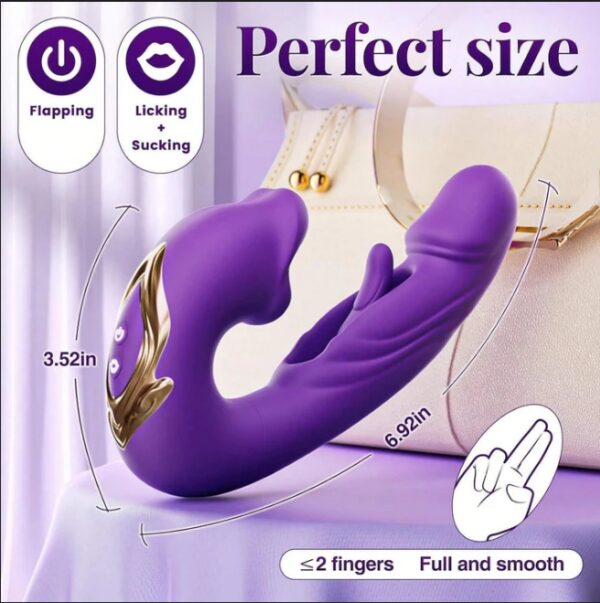 Vibrator Dildo Licking Hitting 3in 1 Exclusive Massager - Image 8