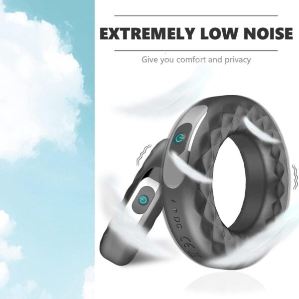 Stretchable Delay Ejaculation Silicone Cock Ring Vibrator - Image 6