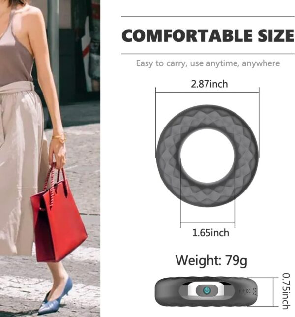 Stretchable Delay Ejaculation Silicone Cock Ring Vibrator - Image 7