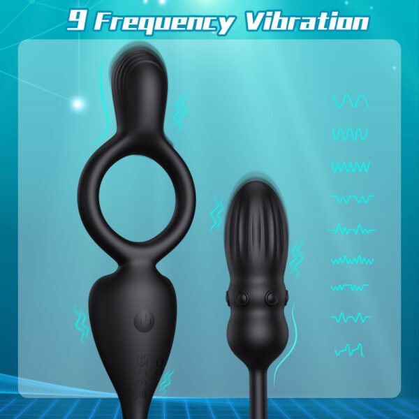 Anal Vibrator Prostate Massager,Vibrating Penis Ring Taint Stimulator - Image 3
