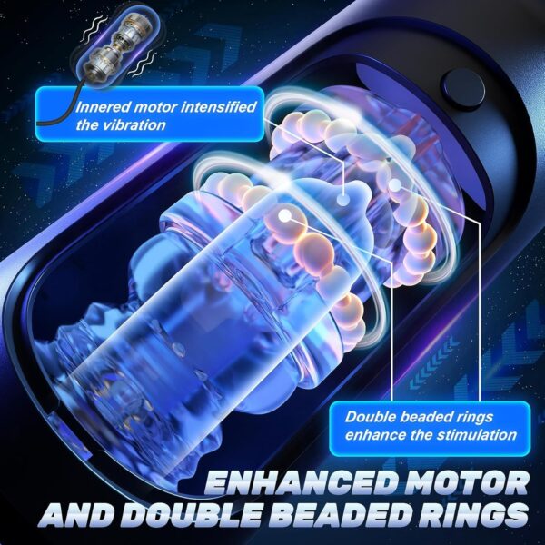 Male Masturbator | - with 8 Vibrating & 8 Thrusting Modes - Image 4