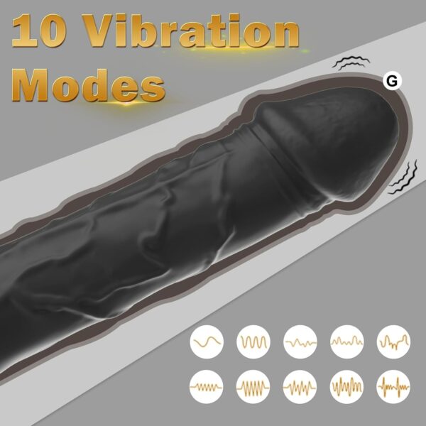Dildo Vibrator - with 10 Vibrations,Realistic Silicone Dildos - Image 3