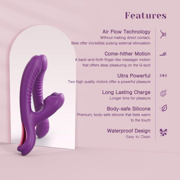 Rabbit Vibrator Sucking-with 3 Suction and 10 Vibration - Image 2