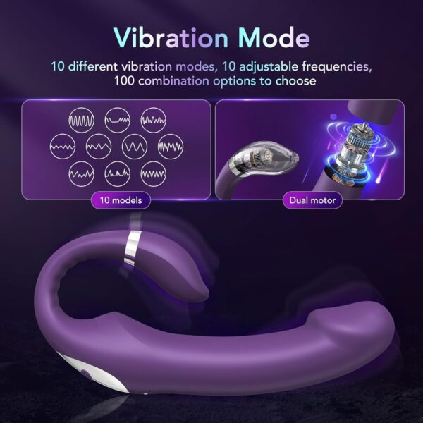 Rabbit Vibrator,G-Spot Dildo -with 10 Vibration 10 Thrust - Image 2
