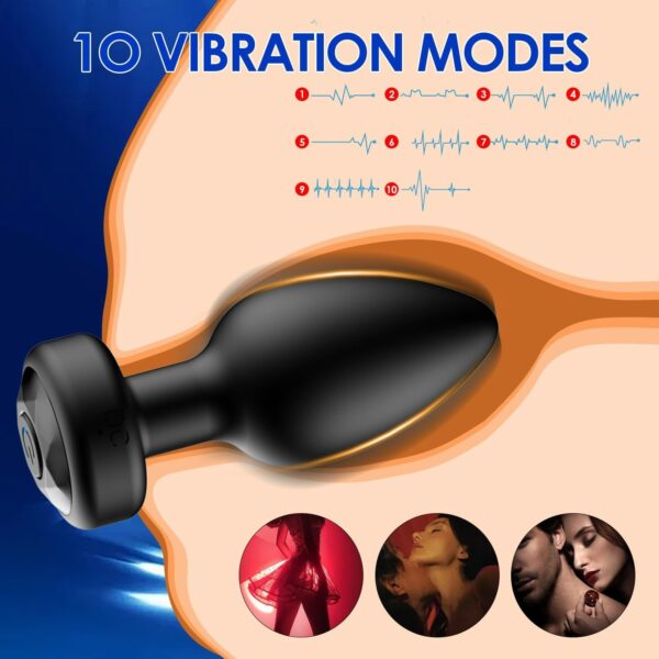 Anal But Plug | with Remote Control 10 Frequency Vibration - Image 2