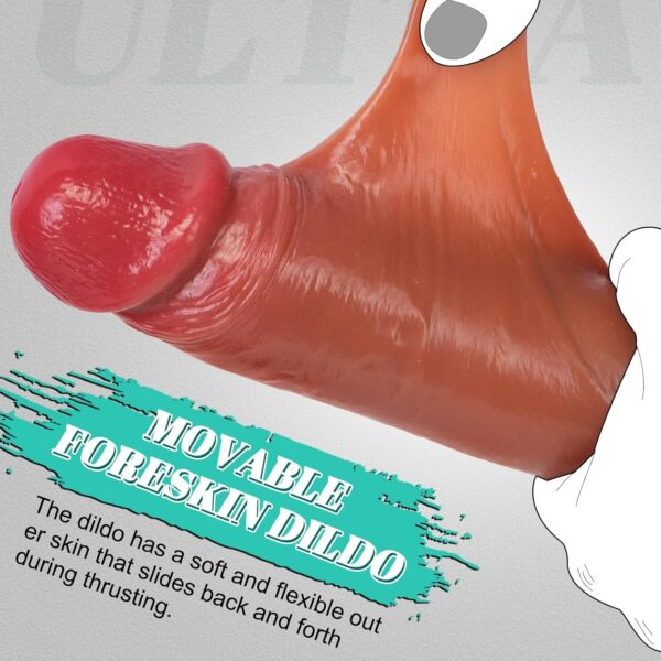 Real Dildo,1.9'' Diam,7.8'' Penis with Strong Suction Cup - Image 2