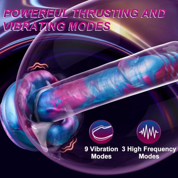 Fantasy Dildos 9''with 3 Thrusting & 7 Vibration & Heating Modes - Image 2