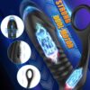 Anal Vibrator,with Thick Penis Ring,3*10 Vibrating&Telescopic - Image 4
