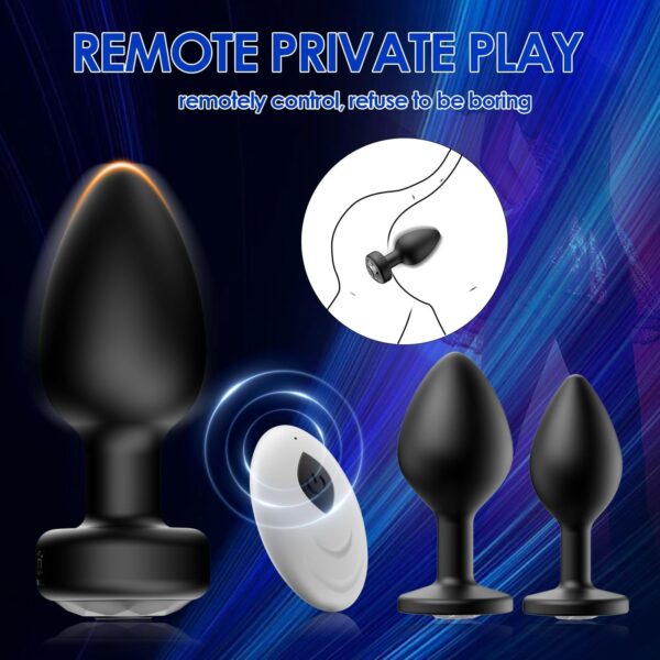 Anal But Plug | with Remote Control 10 Frequency Vibration - Image 3