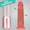 Real Dildo,1.9'' Diam,7.8'' Penis with Strong Suction Cup - Image 6