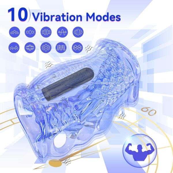 Male Masturbator,Sex Toys for Men with Mini Bullet Vibrator - Image 4