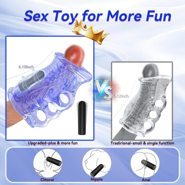 Male Masturbator,Sex Toys for Men with Mini Bullet Vibrator - Image 3