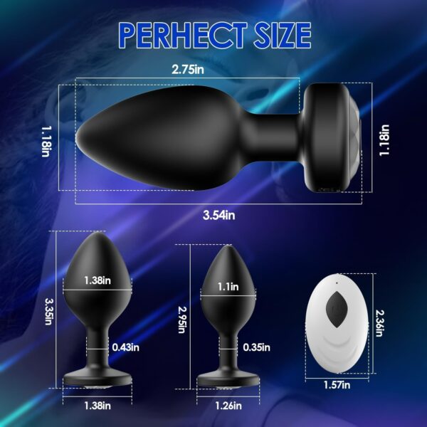 Anal But Plug | with Remote Control 10 Frequency Vibration - Image 6