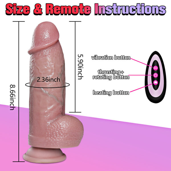 Huge Thick Dildo Vibrator, 2.5'' Diameter - Image 7