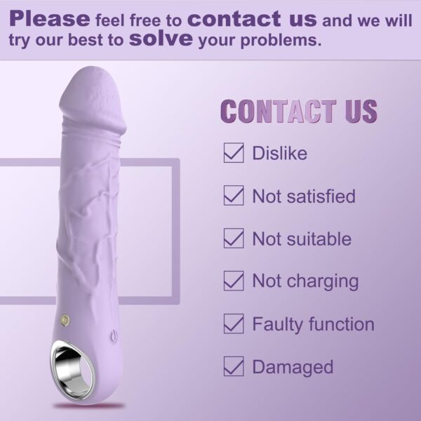 Dildo Vibrator - with 10 Vibrations,Realistic Silicone Dildos - Image 10