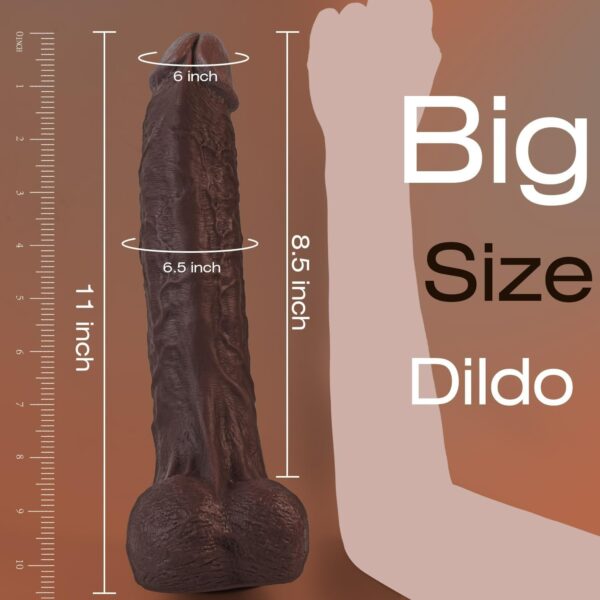 Dildos | Sex Toy Realistic Big Black | 11 Inch - Image 6