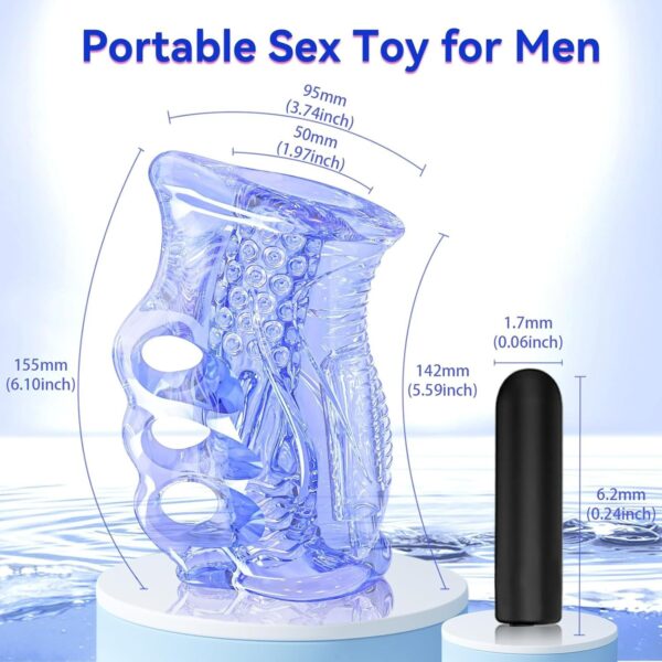 Male Masturbator,Sex Toys for Men with Mini Bullet Vibrator - Image 6