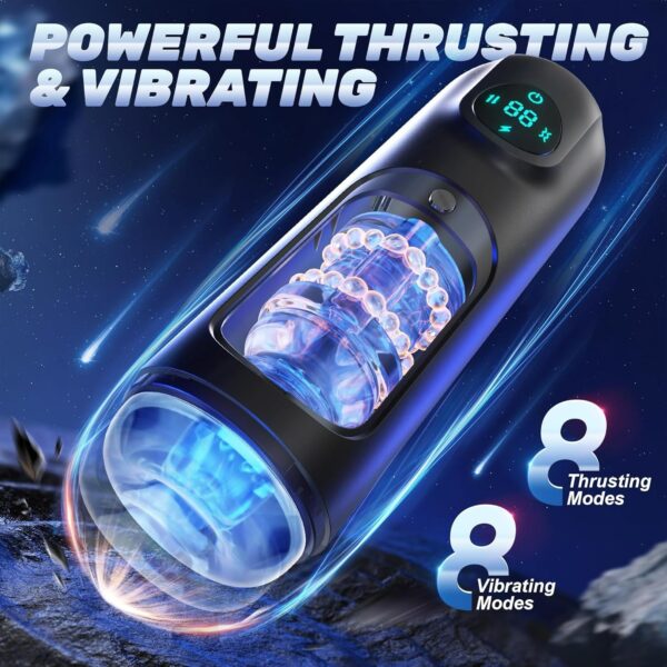 Male Masturbator | - with 8 Vibrating & 8 Thrusting Modes - Image 5