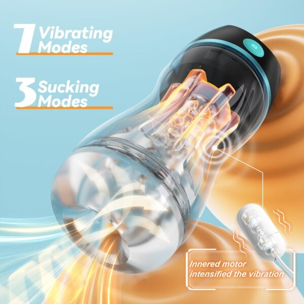 Automatic Male Masturbator - with 3 Vacuum Suction & 7 Vibration - Image 4
