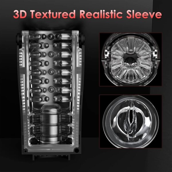 Male Masturbator - with 10Vibrating & 6 Thrusting,LCD Display - Image 10