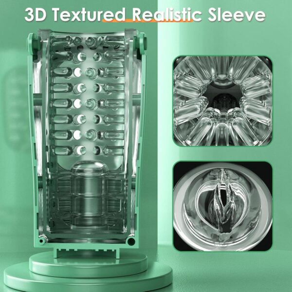 Male Masturbator - with 10Vibrating & 6 Thrusting,LCD Display - Image 15
