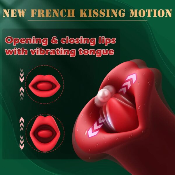 Rose Toys,with 10 Vibration Modes and 10 French Kissing Modes - Image 2