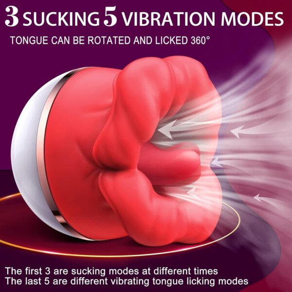 Rose Sucking,Clitoral Sucking with 3 Suction 5 Licking Modes - Image 2