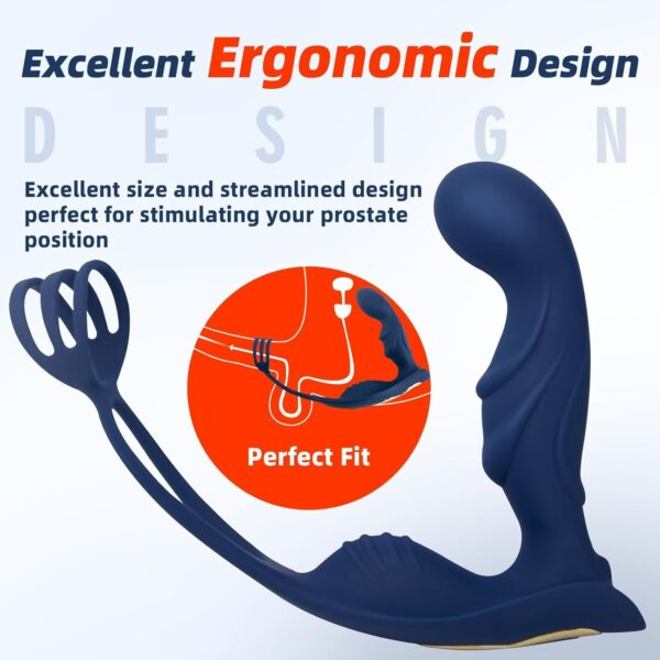 12 Patterns Vibrating 3 IN 1 Prostate Massager Anal Sex Toys - Image 3