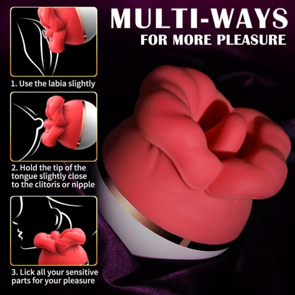 Rose Sucking,Clitoral Sucking with 3 Suction 5 Licking Modes - Image 3