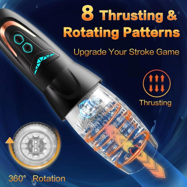 Male Masturbator with 10 Vibration,8 Thrusting & Rotating Patterns - Image 3