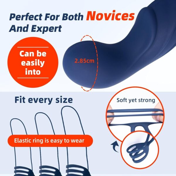 12 Patterns Vibrating 3 IN 1 Prostate Massager Anal Sex Toys - Image 4