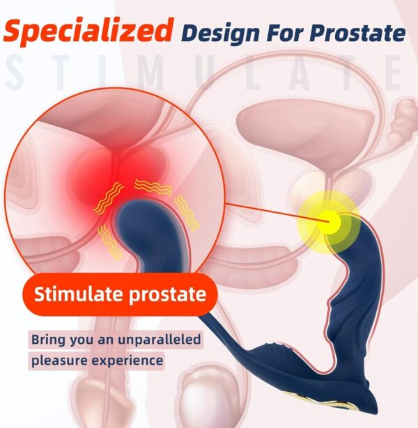 12 Patterns Vibrating 3 IN 1 Prostate Massager Anal Sex Toys - Image 7