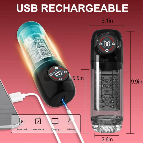 Male Masturbator-Upgrade 6s Vacuum Pump 7 Rotating 7 Sucking 7 Licking - Image 8